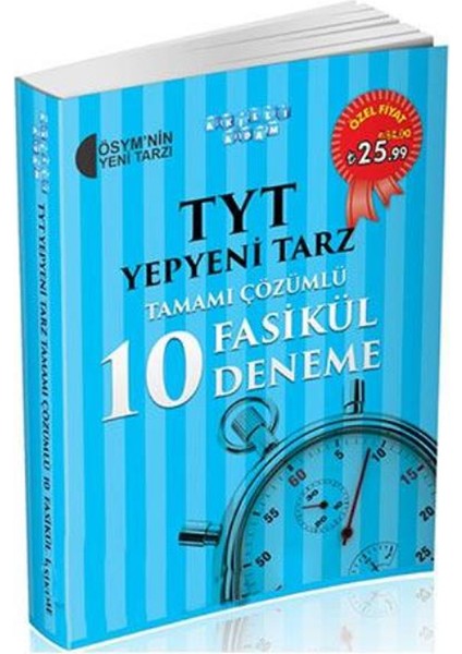 Tyt Yepyeni Tarz Tamamı Çözümlü 10 Fasikül Deneme