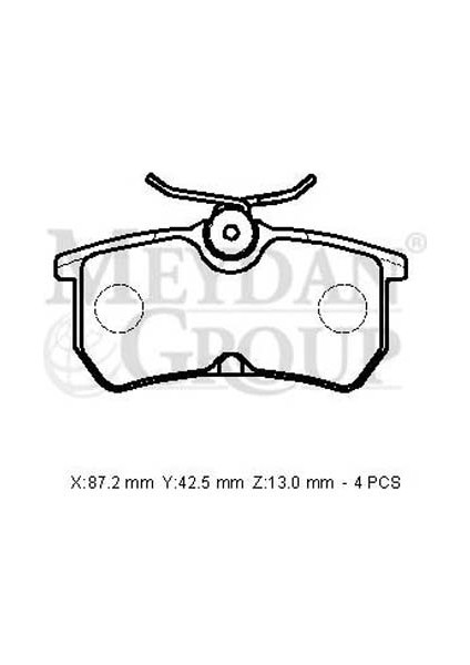 Ford Fıesta- 09/13; Arka Fren Balatası 1,0/1,4/1,5/1,6 (Disk) (87,2X42,5X13) (Bramax)