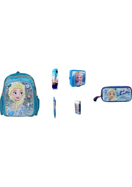 Frozen 6 Parça Orjinal Lisanslı Mavi Set