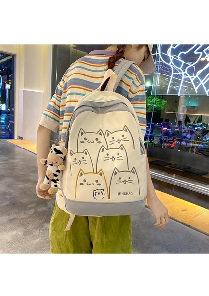 Öğrenci Hafif Okul Sırt Çantası - Açık Mavi (Yurt Dışından)