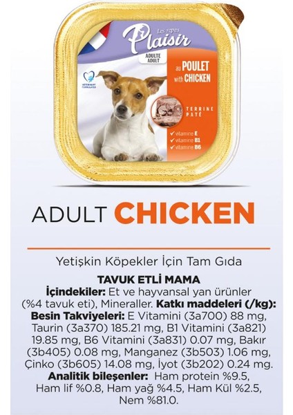 Pate 150Gr Tavuk Etli Yaş Köpek Maması 12Adet modelleri
