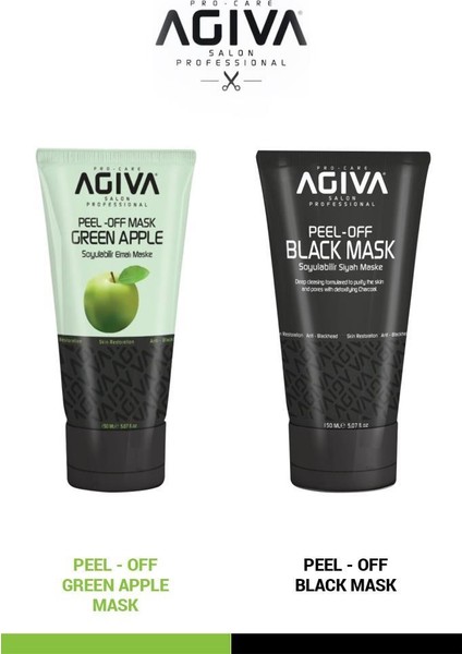 Green Apple-Black Soyulabilir Maske Seti