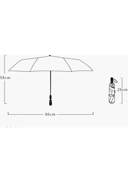 Sekiz Kemik Otomatik Katlanır Şemsiye (Yurt Dışından)