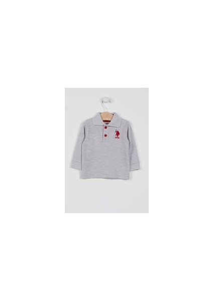 U.s. Polo Assn Lisanslı Classic Grimelanj Erkek Bebek Uzun Kol Yakalı Sweatshirt