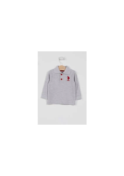 U.S. Polo Assn. U.s. Polo Assn Lisanslı Classic Grimelanj Erkek Bebek Uzun Kol Yakalı Sweatshirt