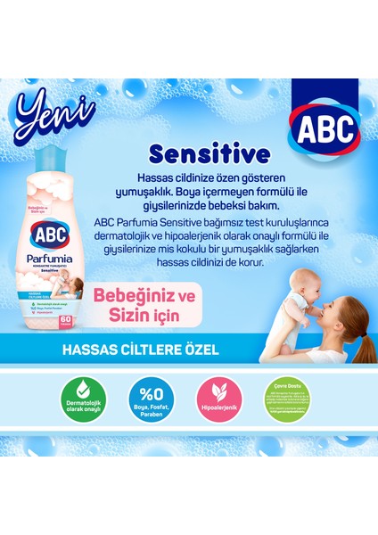 Sıvı Çamaşır Deterjanı Narinler 2.7 + Abc Konsantre Yumuşatıcı Sensitive 1,44 lt