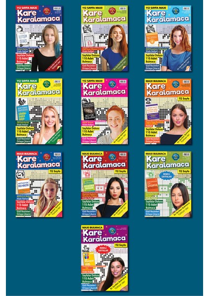 Kare Karalamaca 10'lu Set