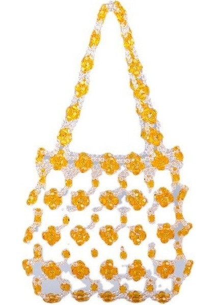 Akrilik Boncuklu Dokuma Çanta Retro Akşam Düğün Omuz Çantası Oymalı (Yurt Dışından)