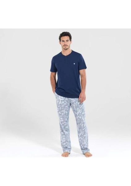 30081-BLACKSPADE Erkek Pijamatakımı-Lacivert