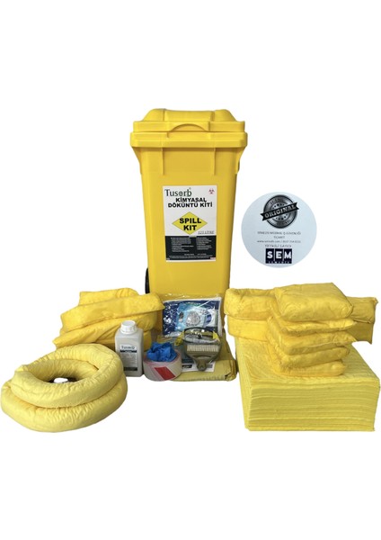 Tusorb-Semedis Kimyasal Döküntü Kiti 125 Litre