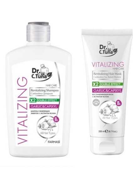 Dr C. Tuna Vitalizing Sarımsaklı Şampuan 500 Ml + Saç Bakım Maskesi 200 Ml