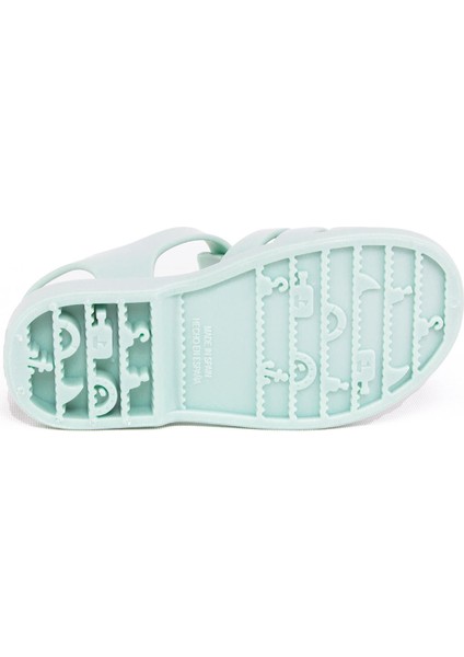 S10288 Clasica Velcro Çocuk Mentol Sandalet