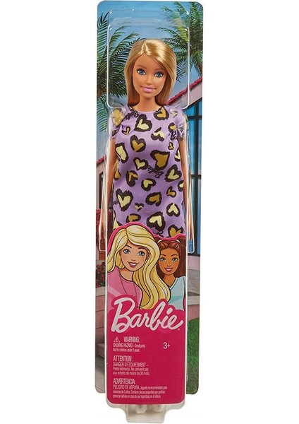 Barbie, Sarışın Şık Barbie Kalpli Mor Elbiseli GHW49