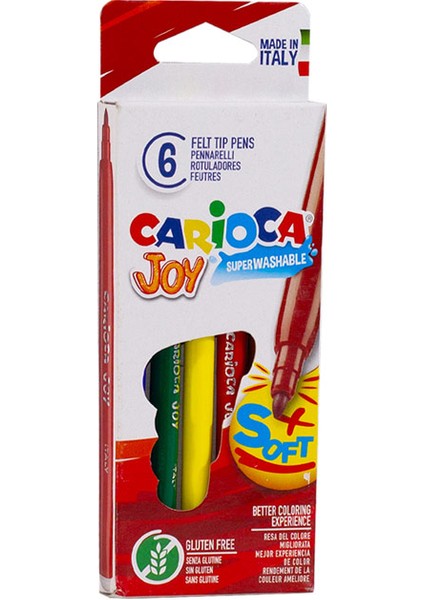 Joy Süper Yıkanabilir Keçeli Boya Kalemi 6lı