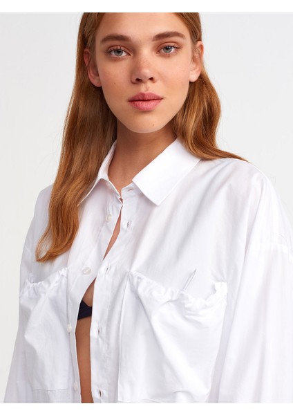 50159 Poplin Gömlek-Beyaz fırsatları