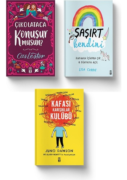 Tatil Kitapları Seti (3 Kitap) Çikolataca Konuşur Musun? - Kafası Karışıklar Kulübü - Şaşırt Kendini