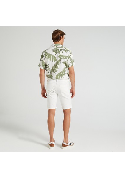 Nautıca Erkek Beyaz Slım Fıt Bermuda Şort BC25802T.1MA fiyatları