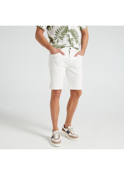 Nautıca Erkek Beyaz Slım Fıt Bermuda Şort BC25802T.1MA modelleri