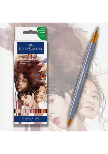 Faber Goldfaber Aqua Çift Uçlu Markör X6 Portre fiyatları