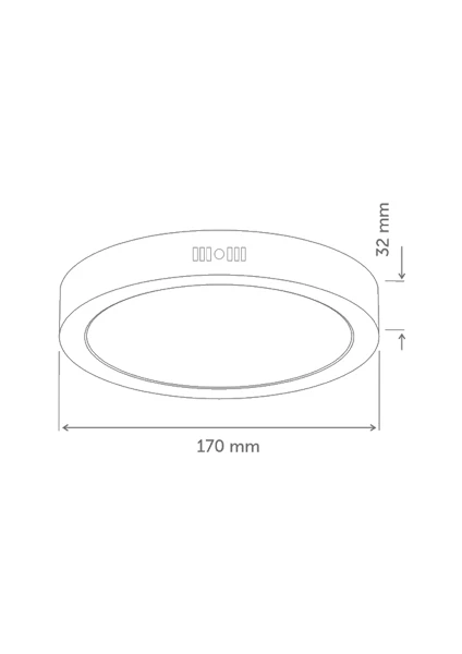 Sıva Üstü Yuvarlak LED Panel Armatür 24W/6500K Beyaz