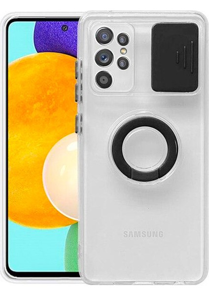 Sm Galaxy S21 S30 Ultra Kılıf Sürgülü Kamera Lens Korumalı Yüzük Standlı Silikon Kılıf