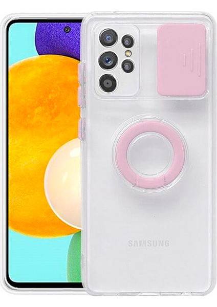 Sm Galaxy S21 S30 Ultra Kılıf Sürgülü Kamera Lens Korumalı Yüzük Standlı Silikon Kılıf