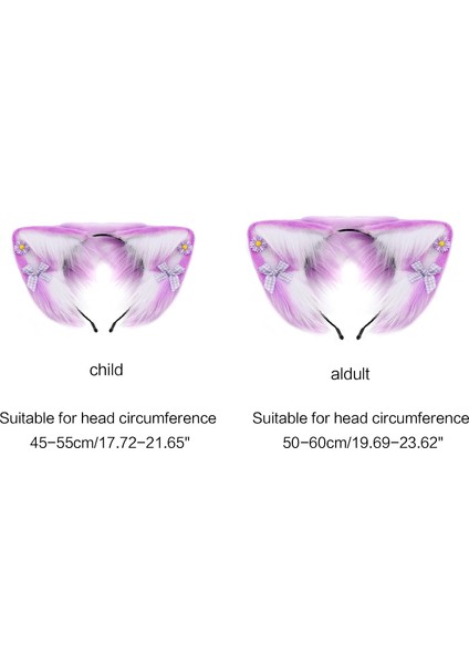 Kedi Kulağı Şeklinde Taç - Mor (Yurt Dışından)