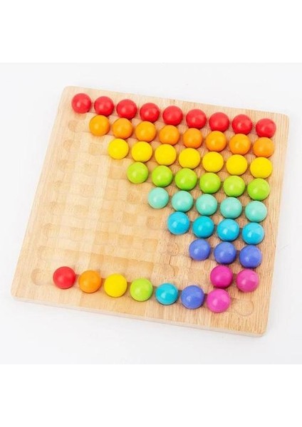 Oyuncak Gökkuşağı Klip Boncuk Bulmaca Montessori Eğitici Oyuncaklar Ahşap Klip Boncuk Gökkuşağı Oyuncak Go Oyunlar Set Dots Boncuk Masası Oyunları (Yurt Dışından)