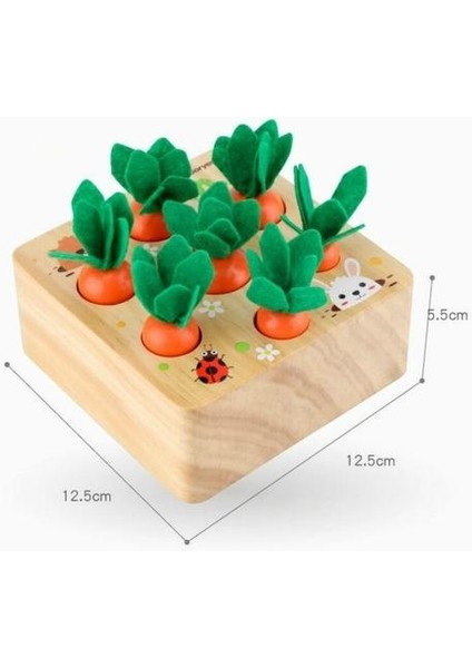 Ahşap Oyuncaklar Bebek Montessori Ahşap Oyuncak Seti Çekerek Havuç Şekli Eşleştirme Havuç Hasat Şekil Sıralama Bulmaca Biliş Eğitim | Matematik Oyuncakları (Yurt Dışından)