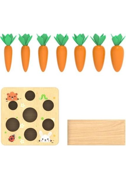 Ahşap Oyuncaklar Bebek Montessori Ahşap Oyuncak Seti Çekerek Havuç Şekli Eşleştirme Havuç Hasat Şekil Sıralama Bulmaca Biliş Eğitim | Matematik Oyuncakları (Yurt Dışından)