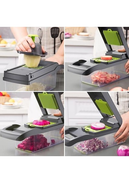 Sebze Meyve Aracı Rende Kesici Parçalayıcı Sarımsak Et Kıyıcı Havuç Patates Dilimleme Salatası Makinesi Mutfak Gadget'ları | Shredders diller (Yurt Dışından)