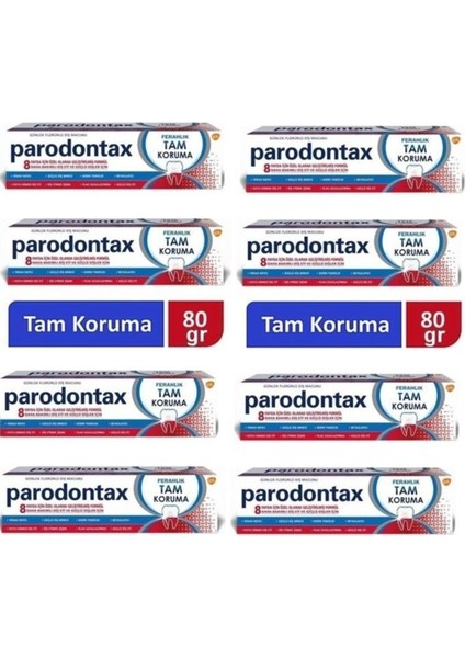 Yeni Orjinal 80 gr - 8 Adet, Ferahlık Tam Koruma Diş Macunu Orjinal Ürün