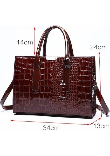 Moda Timsah Desen Bayanlar Çanta 2021 Lüks Çanta Kadın Çanta Tasarımcısı Büyük Kapasiteli Kadın Omuz Messenger Çanta | Omuz Çantaları (Yurt Dışından)