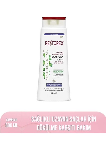 Sağlıklı Uzama Etkili Etkili Şampuan 500ML 3 Adet