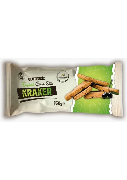 Mayalı Hane Glutensiz Zeytinli Çörek Otlu Kraker 150 gr