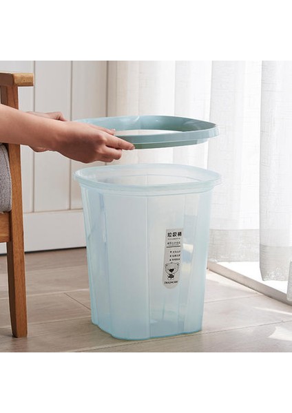 12L Plastik Çöp Kutusu, Büyük Ev Oturma Odası Pres Yüzük Kağıt Sepeti, Şeffaf Çöp Kutusu (Yurt Dışından)