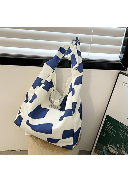 Moda Büyük Kapasiteli Tuval Kadın Çantası, Yaz Messenger Omuz Çantası, Üniversite Öğrenci Sınıfı Bez Çanta (Yurt Dışından)