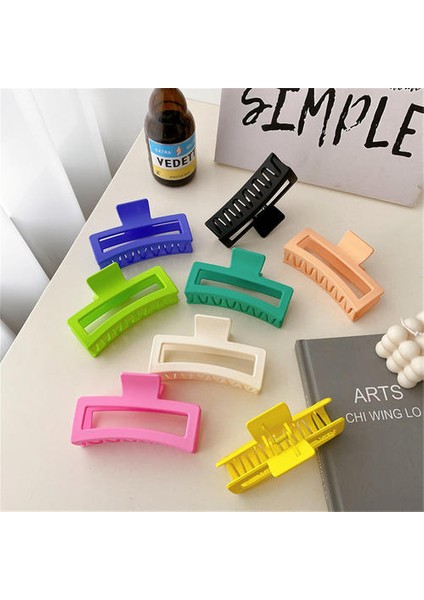 8pcs Asetat Plaka Saç Klipsi, Basit Moda Lüks Düşük Anahtar Saç Klibi (Yurt Dışından)