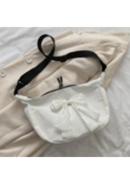 Basit Taşınabilir Yay Tote Çantası, Basit ve Gündelik Moda Omuz Çantası, Şık Niş Messenger Çantası (Yurt Dışından)