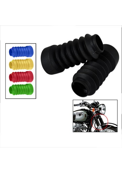 Motosikle T Kauçuk Çatal Toz Kapağı Ön Boşlukları Çizme Le R JOG50 JOG90 Sarı (Yurt Dışından) fiyatları