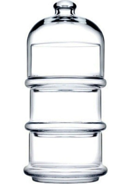 96986 3 Katlı Villa Patisserie Kapaklı Servis Kasesi, Sunumluk Drajelik Kurabiyelik Orta Boy fırsatları