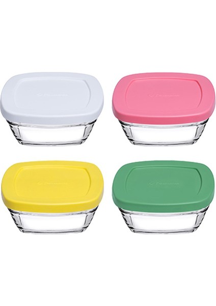 96840 Puding Kapaklı Saklama Kabı 4'lü