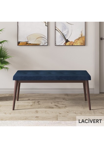 Concept Taç Serisi 80 x 132 cm Beyaz Masa Ceviz Ayak Yemek Masası Takımı 4 Sandalye Gümüş Halkalı ve 1 Bench