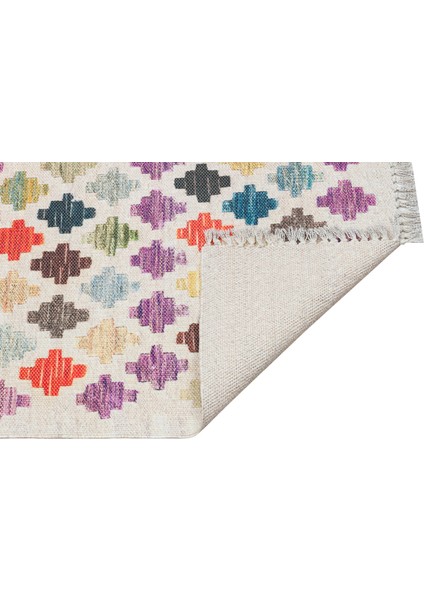 Cotton Pamuklu Çok Renkli Desenli Kilim fiyatları
