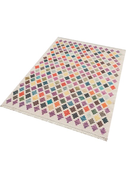 Cotton Pamuklu Çok Renkli Desenli Kilim fırsatları
