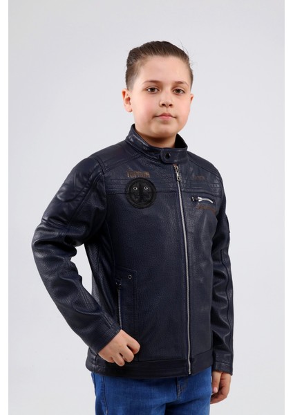 Erkek Çocuk Deri Spor Mont