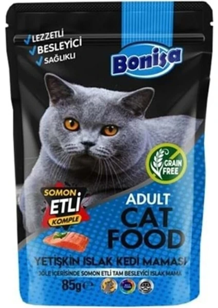 85 gr Somon Etli Pouch Kedi Konserve