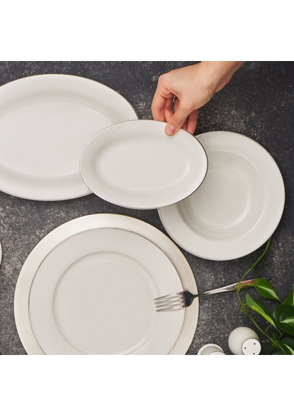 Lexi New Bone 56 Parça 12 Kişilik Yemek Takımı Platin fırsatları