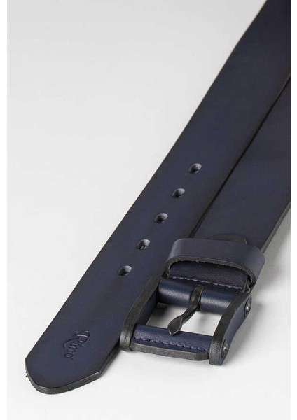 Rino 4 cm Antik El Yapımı Deri Spor Kemer Lacivert fiyatları