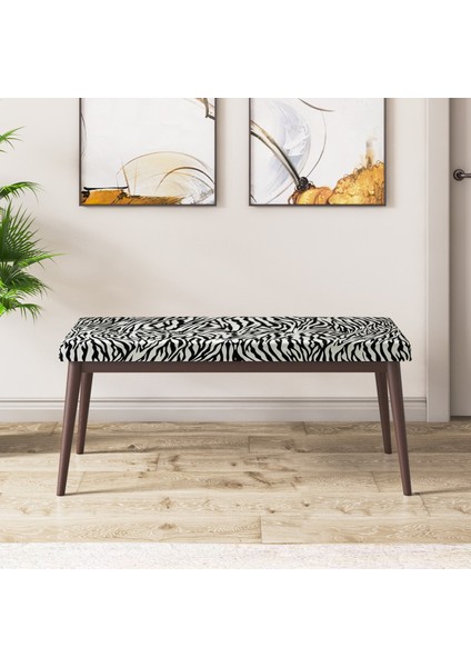 Concept Aya Serisi, 80X132 Beyaz Masa Ceviz Ayak Mutfak Masa Takımı, 4 Sandalye 1 Bench fırsatları
